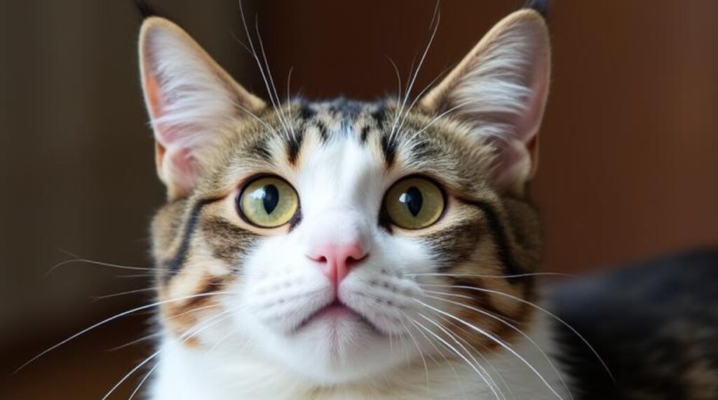 猫の顔、正面クローズアップ