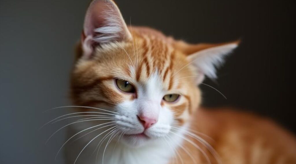 猫の顔、ちょっと困った様子