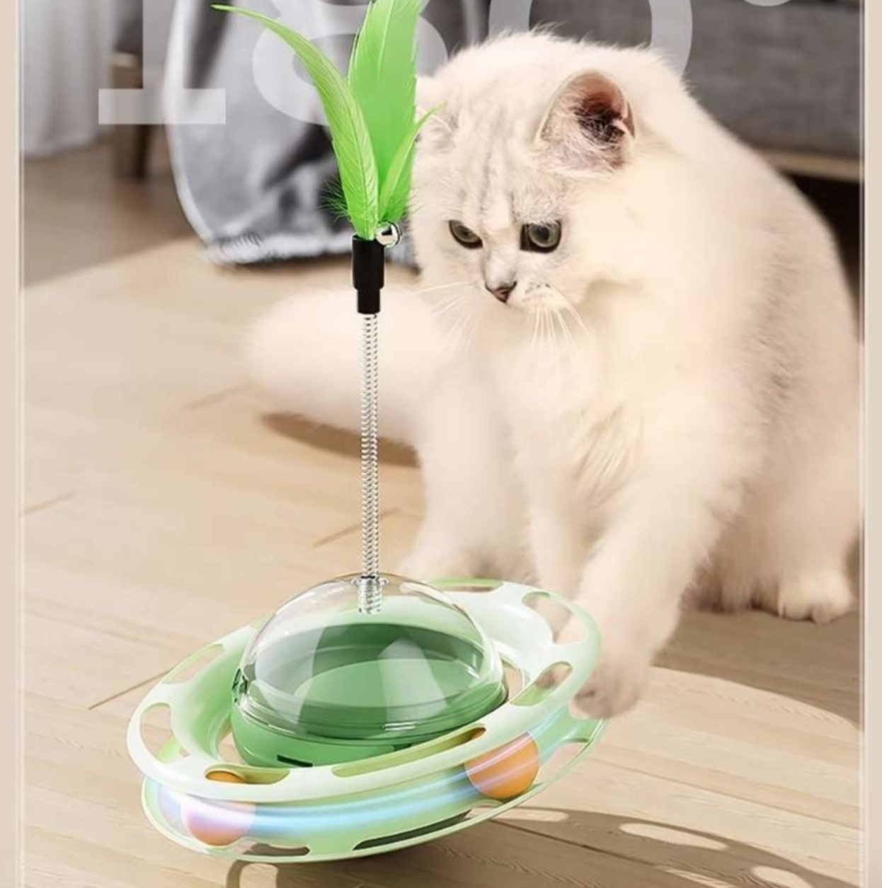 きまぐれ遊び回転盤付き猫じゃらし