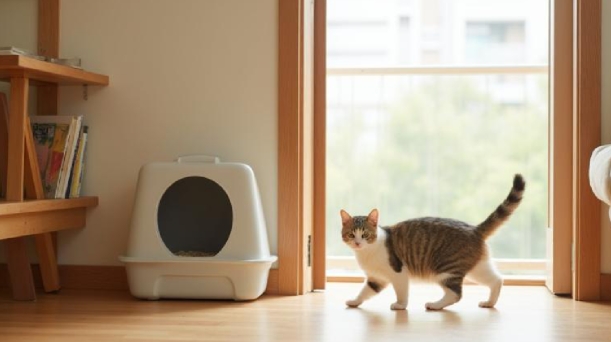 猫のトイレと猫
