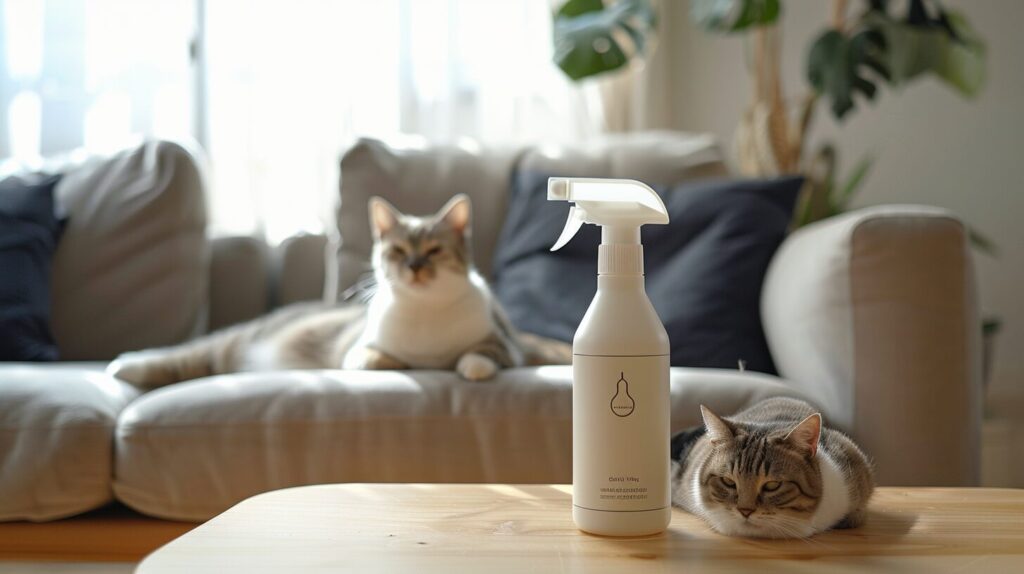 消臭剤と２匹の猫