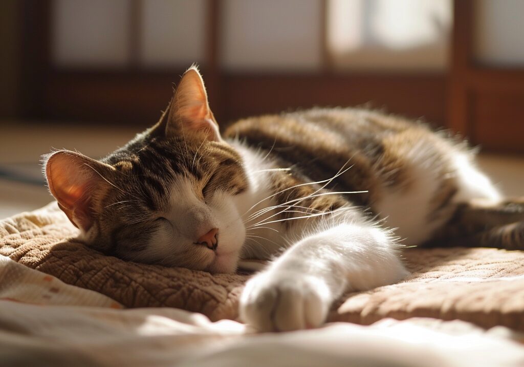 寝ている猫