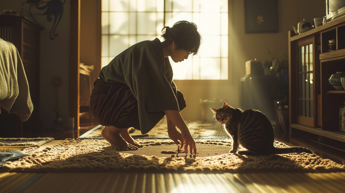 諦めている様子